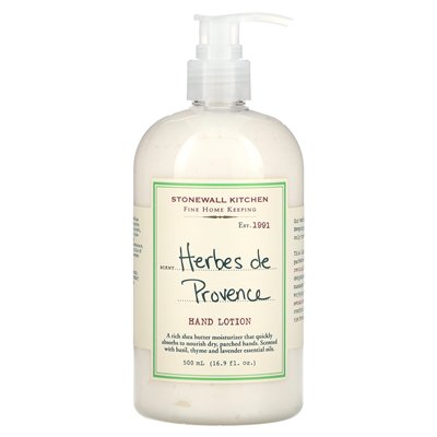 Stonewall Kitchen, Hand Lotion, Herbes de Provence, 16.9 fl oz (500 ml) Stonewall Kitchen, Hand Lotion, Herbes de Provence, 16.9 fl oz (500 ml)