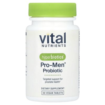 Ważne składniki odżywcze, hiperbiotics®, pro-Men® probiotyk, 30 wegańskich tabletek