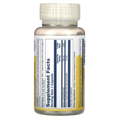 Solaray, Vitamin C, mit Hagebutten und Acerola, 500 mg, 100 Kapseln