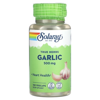 Solaray, prawdziwe zioła, czosnek, 500 mg, 100 Vegcaps Solaray, prawdziwe zioła, czosnek, 500 mg, 100 Vegcaps