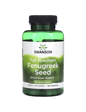 Swanson, Fenugreek Full Spectrum Seeds, 610mg, 90 Capsules