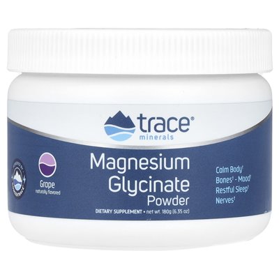 Ślad, proszek glicynianu magnezu, winogrona, 6,35 uncji (180 g) Ślad, proszek glicynianu magnezu, winogrona, 6,35 uncji (180 g)