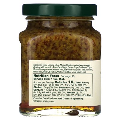 Stonewall Kitchen, Bourbon Melasses Musztarda, 8 uncji (227 g)