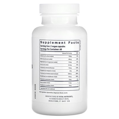 Vital Nutrients, Multi-Minerals (without Copper & Iron), 120 Vegan Capsules Vital Nutrients, Multi-Minerals (without Copper & Iron), 120 Vegan Capsules