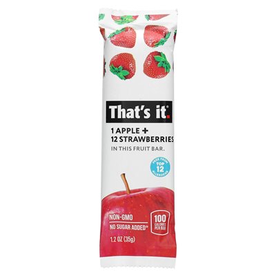 That's it, Fruchtriegel, Apfel + Erdbeere, 5 Riegel à 35 g