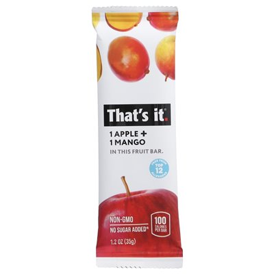 Das ist alles, Fruchtriegel, Apfel + Mango, 12 Riegel, je 35 g