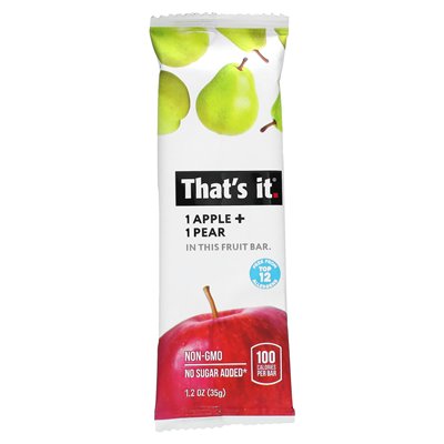 That's it, Fruchtriegel, Apfel + Birne, 12 Riegel à 35 g