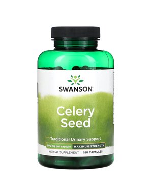 Swanson, Celery Seed, Maximum Strength, 500mg, 180 Capsules