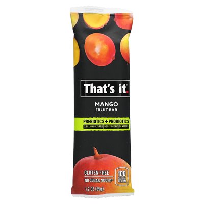To wszystko, Probiotyki + Prebiotics Fruit Bar, Mango, 12 barów, 1,2 uncji (35 g) To wszystko, Probiotyki + Prebiotics Fruit Bar, Mango, 12 barów, 1,2 uncji (35 g)