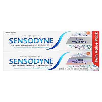 Sensodyne, dodatkowa pasta do zębów, bliźniacza paczka, 2 rurki, 4 uncje (113 g)