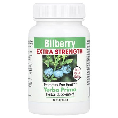 Yerba prima, bulberry, dodatkowa siła, 160 mg, 50 kapsułek