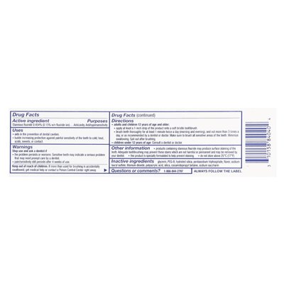 Sensodyne, fluorkowa pasta do zębów dla wrażliwych zębów, mięta, 3,4 uncji (96,4 g)