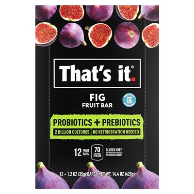 Das ist es, Präbiotika + Probiotika Riegel, Feige, 12 Riegel, je 1,2 oz (35 g)