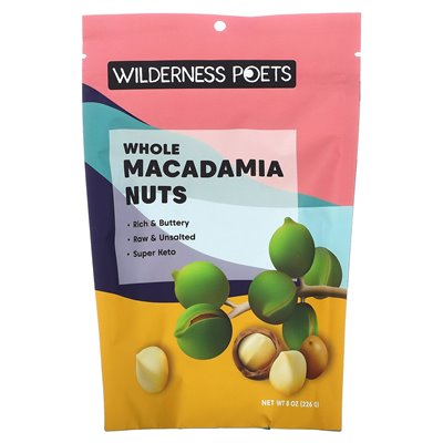 Wilderness Poets, Whole Macadamia Nuts, 8 oz (226 g)