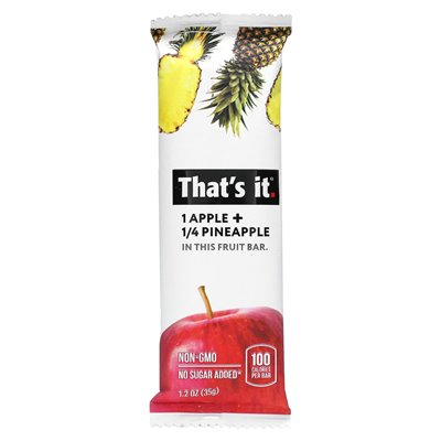 That's it, fruit bar, apple + pineapple, 12 bars, 1.2 oz (35 g) each