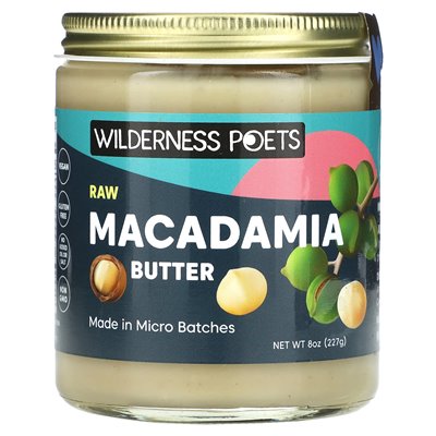 Wilderness Poets, Rohe Macadamiabutter, 8 oz (227 g)