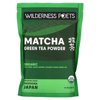 Wilderness Poets, Organic Matcha Green Tea w proszku, 12 uncji (340 g)