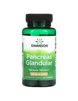 Swanson, Pankreasdrüse, 500 mg, 60 Kapseln Swanson, Pankreasdrüse, 500 mg, 60 Kapseln