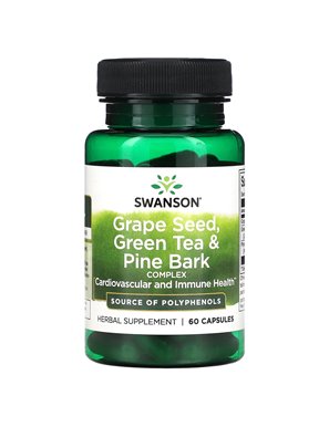 Swanson, Grape Seed Oil, Green Tea & Maple Complex, 60 Capsules