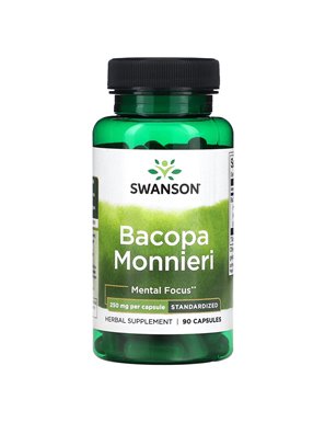 Swanson, Bacopa Monnieri, 250mg, 90 Capsules Swanson, Bacopa Monnieri, 250mg, 90 Capsules