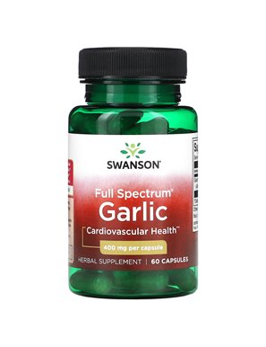 Swanson, Vollspektrum-Knoblauch, 400 mg, 60 Kapseln Swanson, Vollspektrum-Knoblauch, 400 mg, 60 Kapseln