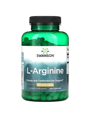 Swanson, L-Arginin, 500 mg, 200 Kapseln