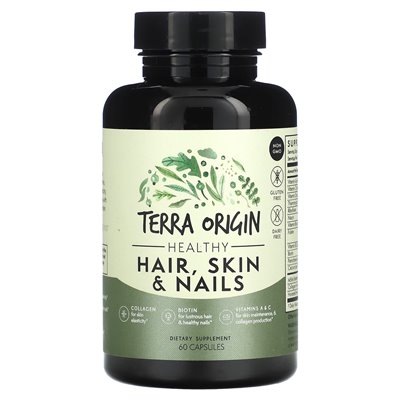 Terra Origin, Healthy Hair, Skin and Nails, 60 Capsules