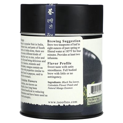 Tao of Tea, handgemischter, duftender Schwarztee, Schwarze Mango, 4 oz (114 g)