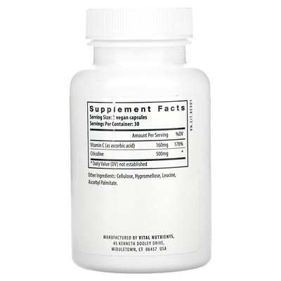 Vital Nutrients, Citicoline, 60 Vegan Capsules