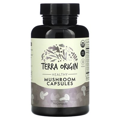 Terra Origin, Healthy Mushroom Capsules, 90 Capsules Terra Origin, Healthy Mushroom Capsules, 90 Capsules