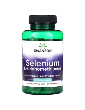 Swanson, Selen, L-Selenometionina, 100 mcg, 300 Kapsułek