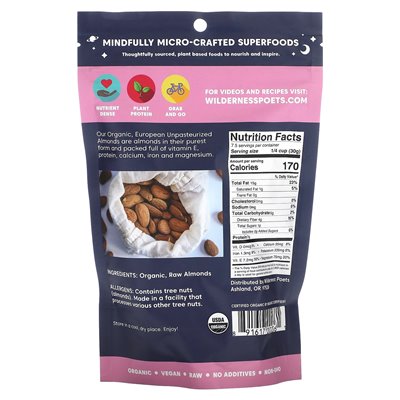 Wilderness Poets, Organic Unpasteurised Migonds, Insalted, 8 uncji (226 g)
