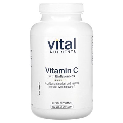 Vital Nutrients, Vitamin C With Bioflavonoids, 220 Vegan Capsules Vital Nutrients, Vitamin C With Bioflavonoids, 220 Vegan Capsules