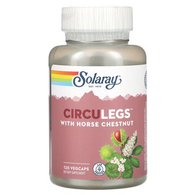 Solaray, Circulegs mit Rosskastanie, 120 vegetarische Kapseln