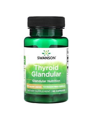 Swanson, Thyroid Glandular, 200mg, 60 Capsules Swanson, Thyroid Glandular, 200mg, 60 Capsules