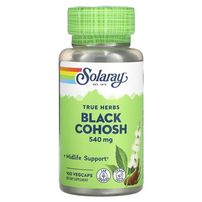 Solaray, True Herbs, Black Cohosh, 540 mg, 100 Vegcaps