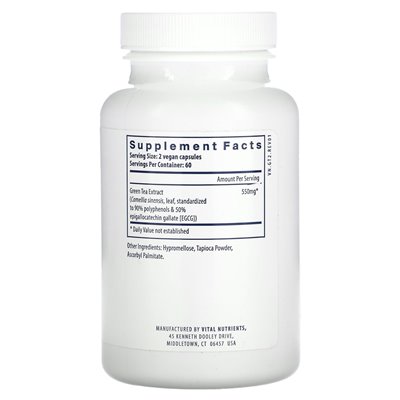 Vital Nutrients, Green Tea Extract, 120 Vegan Capsules Vital Nutrients, Green Tea Extract, 120 Vegan Capsules