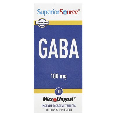 Najwyższe źródło, GABA, 100 mg, 100 mikrolingowych tabletek rozpuszcza