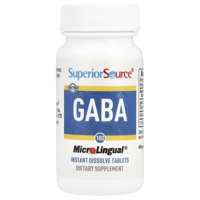 Najwyższe źródło, GABA, 100 mg, 100 mikrolingowych tabletek rozpuszcza