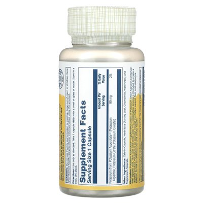 Solaray, potassium asporotate, 99 mg, 100 capsules