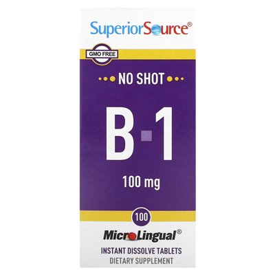 Superior Source, B-1, 100 mg, 100 Rozpuszczalnych Natychmiastowo Tabletek Superior Source, B-1, 100 mg, 100 Rozpuszczalnych Natychmiastowo Tabletek