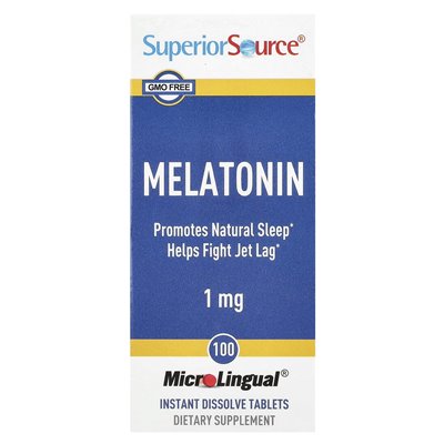Ultimate Source, Melatonin, 1 mg, 100 Mikrolingualtabletten lösen sich auf