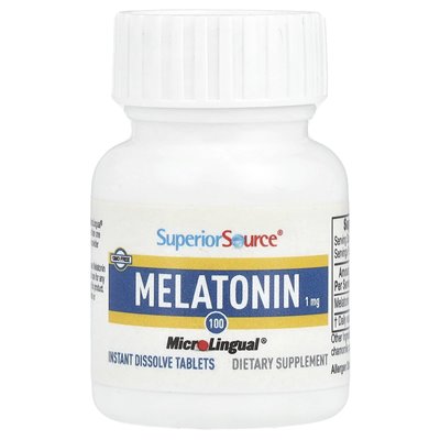 Ultimate Source, Melatonin, 1 mg, 100 Mikrolingualtabletten lösen sich auf
