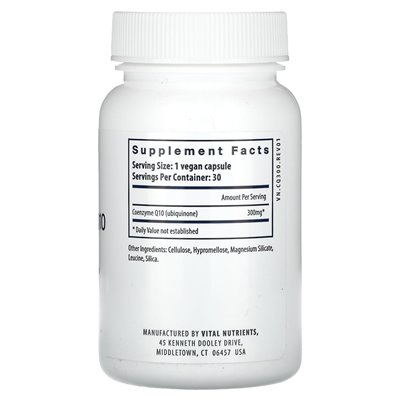 Ważne składniki odżywcze, koenzym Q10, 300 mg, 30 wegańskich kapsułek Ważne składniki odżywcze, koenzym Q10, 300 mg, 30 wegańskich kapsułek