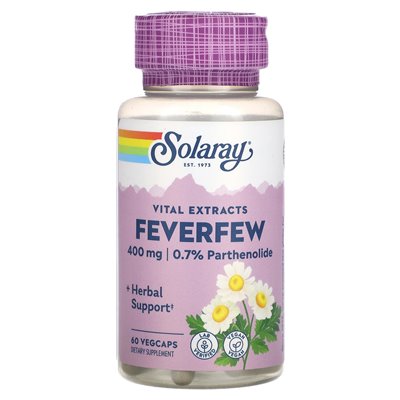 Solaray, Ätherische Extrakte, Fieber, 400 mg, 60 vegetarische Kapseln