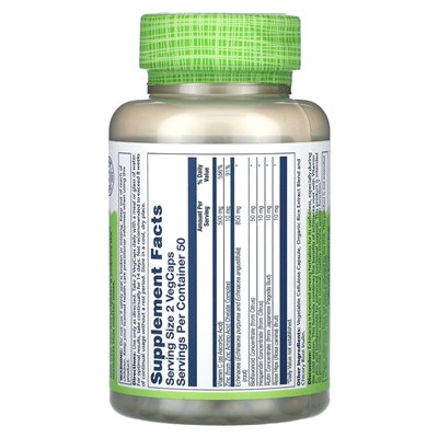 Solaray, prawdziwe zioła, echinacea, witamina C & cynk, 850 mg, 100 warzyw (425 mg na kapsułkę) Solaray, prawdziwe zioła, echinacea, witamina C & cynk, 850 mg, 100 warzyw (425 mg na kapsułkę)
