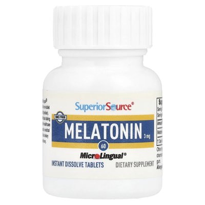 Najwyższe źródło, melatonina, 3 mg, 60 mikrolingowych tabletek rozpuszcza się