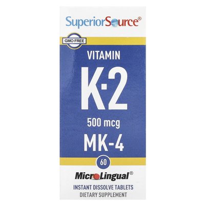 Highest Source, Vitamin K-2, 500 mcg, 60 microlingual tablets dissolve