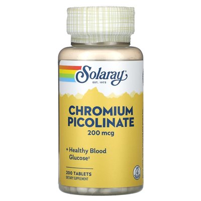 Solaray, Chromium Picolinate, 200 mcg, 200 tabletek