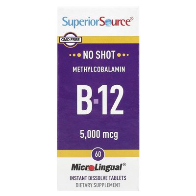 Höchste Quelle, aktiviertes Methylcobalamin B-12, B-6 und Methylfolat (P-5-P), 60 Mikrolingual-Auflösungen